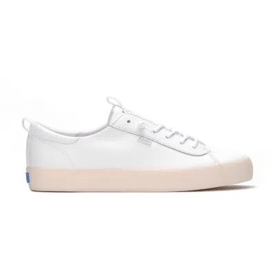 Keds Women's Leather Sneakers In White/pink