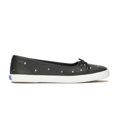 Keds Women's Maisie Ballet Leather Studs Sneakers In Black