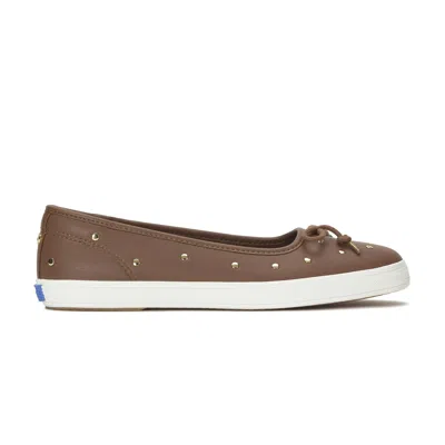 Keds Women's Maisie Ballet Leather Studs Sneakers In Brown