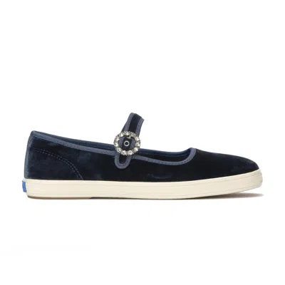 Keds Women's Maisie Mary Jane Velvet Sneakers In Navy Blazer
