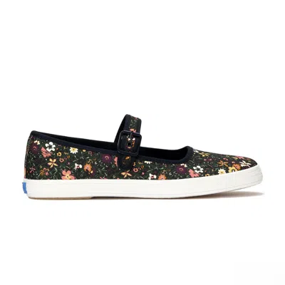 Keds Women's Maisie Mary Jane Woodland Floral Canvas Sneakers In Dark Teal/multi