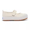Keds Kid Infant Champion Lace Toe Cap T-strap Sneakers In Off White