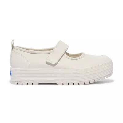 Keds Women's Mary Jane Leather Leather Sneakers In White