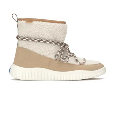 Keds Women's Nova Boots Slip Faux Sherling/suede In Neutral