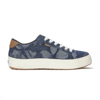 Keds Women's Park Floral Denim Lace Up Canvas Sneakers In Blue