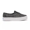 Keds Women's Point Canvas Mini Dot Print Lace Up Canvas Sneakers In Black/silver