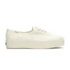 Keds Women's Point Festival Eyelet Lace Up Canvas Sneakers In Egret