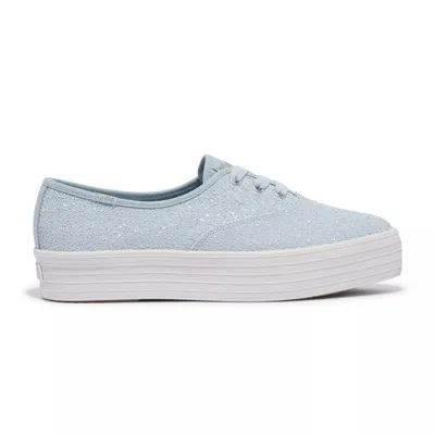 Keds Women's Point Glitter Celebrations Lace Up Canvas Sneakers In Blue