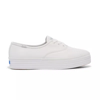 Keds Women's Point Leather Lace Up Leather Sneakers In White
