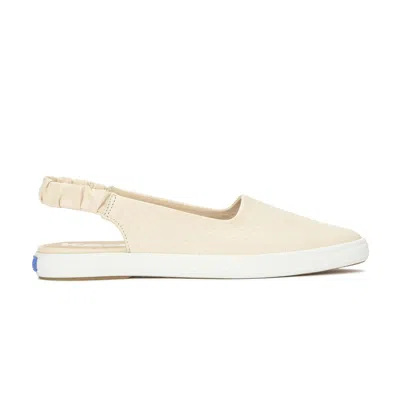 Keds Women's Point Slingback Basketweave Emboss Leather Sneakers In Sand