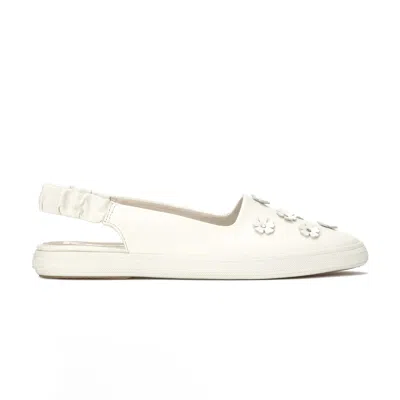 Keds Women's Point Slingback Leather Flowers Sneakers In Egret