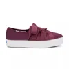 Keds Women's Point Slip Canvas Ballet Canvas Sneakers In Burgundy