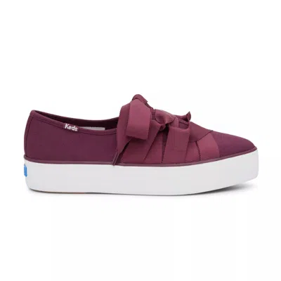 Keds Women's Point Slip Canvas Ballet Canvas Sneakers In Burgundy