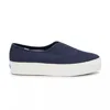 Keds Women's Champion Round Toe Chambray Slip On Canvas Sneakers In Navy