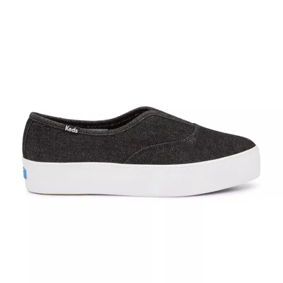 Keds Women's Point Denim Slip On Canvas Sneakers In Black