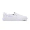 Keds Pursuit Womens Comfort Insole Canvas Slip-on Sneakers In White