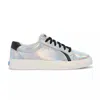 Keds Women's Pursuit Iridescent Leather Lace Up Leather Sneakers In Silver Metallic