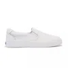 Keds Unisex|women's Pursuit Leather Slip On Leather Sneakers In White