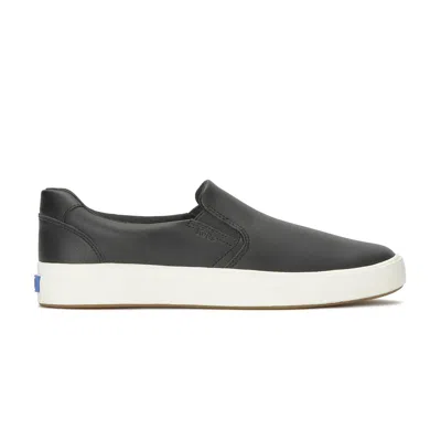Keds Women's Pursuit Slip Leather Sneakers In Black