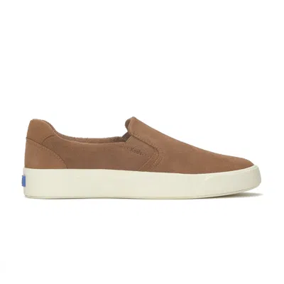 Keds Women's Pursuit Suede Slip On Leather Sneakers In Brown