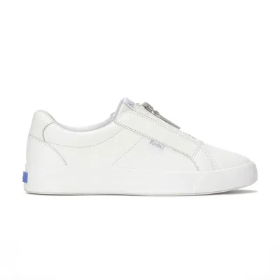 Keds Women's Pursuit Zip Leather Sneakers In White