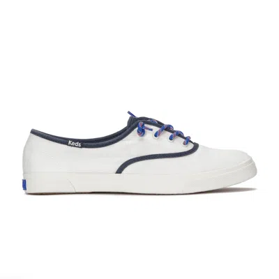 Keds Women's Rillax Champ Washed Twill Pop Binding Slip-on Canvas Sneakers In White