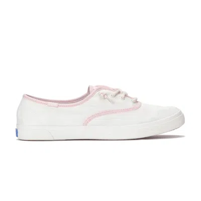 Keds Women's Rillax Champ Washed Twill Pop Binding Slip-on Canvas Sneakers In White