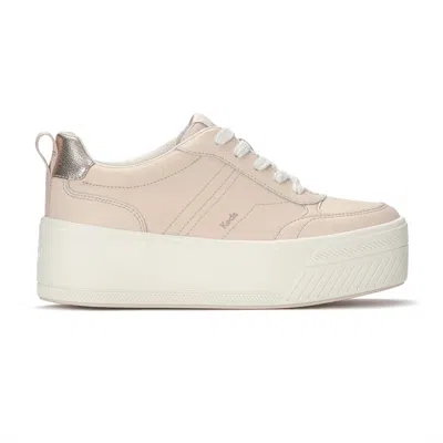 Keds Women's Skyler Ii Leather Metallic Heel Lace Up Leather Sneakers In Pink