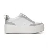 Keds Women's Skyler Ii Leather Metallic Heel Lace Up Leather Sneakers In White