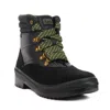Keds Women's Splash Twill Camp Boots In Suede Mix Black In Multi