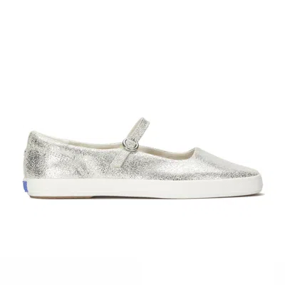 Keds Women's Square Toe Mary Jane Distressed Metallic Leather Leather Sneakers
