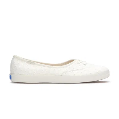 Keds Women's The Mini Daisy Eyelet Slip-on Canvas Sneakers In White