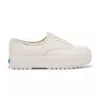Keds Women's The Platform Lug Leather Lace Up Leather Sneakers In White