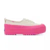 Keds Women's The Platform Lug Weatherized Splash Canvas Canvas Sneakers In Oatmeal/pink