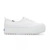 Keds Women's The Platform Lug Weatherized Splash Canvas Canvas Sneakers In White/black