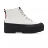 Keds Women's The Platform Mid Lug Weatherized Splash Canvas Boots In White/black