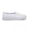 Keds Women's Double Decker Canvas Slip On Canvas Sneakers In White