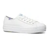 Keds Women Triple Kick Leather Sneakers In White In White
