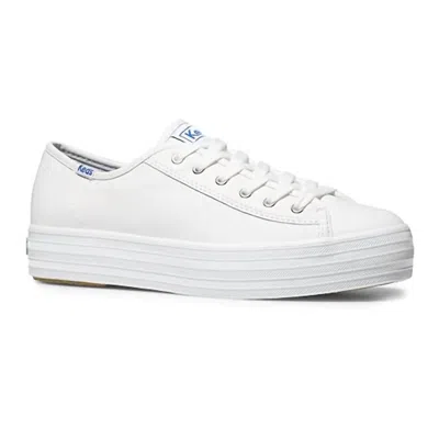 Keds Women's Triple Kick Leather Shoes In White