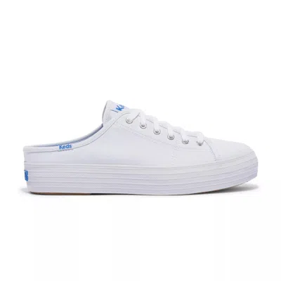 Keds Women's Triple Kick Mule Canvas Slip On Canvas Sneakers In White