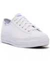Keds Women Triple Kick Leather Sneakers In White In Multi