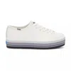 Keds Women's Triple Up Lace Up Gradient Foxing Canvas Sneakers In White