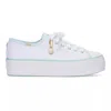Keds X Magnolia Bakery Triple Up Platform Sneaker In White/green
