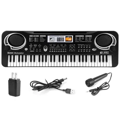 Kee2eer 61 Keys Digital Music Electronic Keyboard Electric Piano Musical Instrument Kids Learning Keyboard W