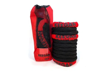 Keegan Tools 1.25"x30' Kinetic Energy Recovery Rope 46000 Lbs Tow Rope Carry Bag In Red