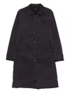 Keeling Buttoned Collared Single-breasted Coat In Black