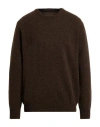 Keen 61 Man Sweater Dark Brown Size 3xl Wool, Polyamide In Brown