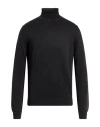 Keen 61 Man Turtleneck Charcoal Size Xl Cotton, Modal In Black