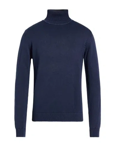 Keen 61 Man Turtleneck Navy Size Xl Cotton, Modal In Blue