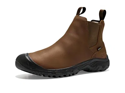 Keen Anchorage Iv Waterproof Boots Men's Cold Weather Boots Dark Earth/black: 9 Ee - Wide In Brown